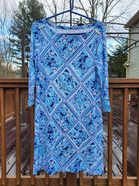 Lilly Pulitzer Sophie Dress "Meet Me On The Dock" Womens Size Large